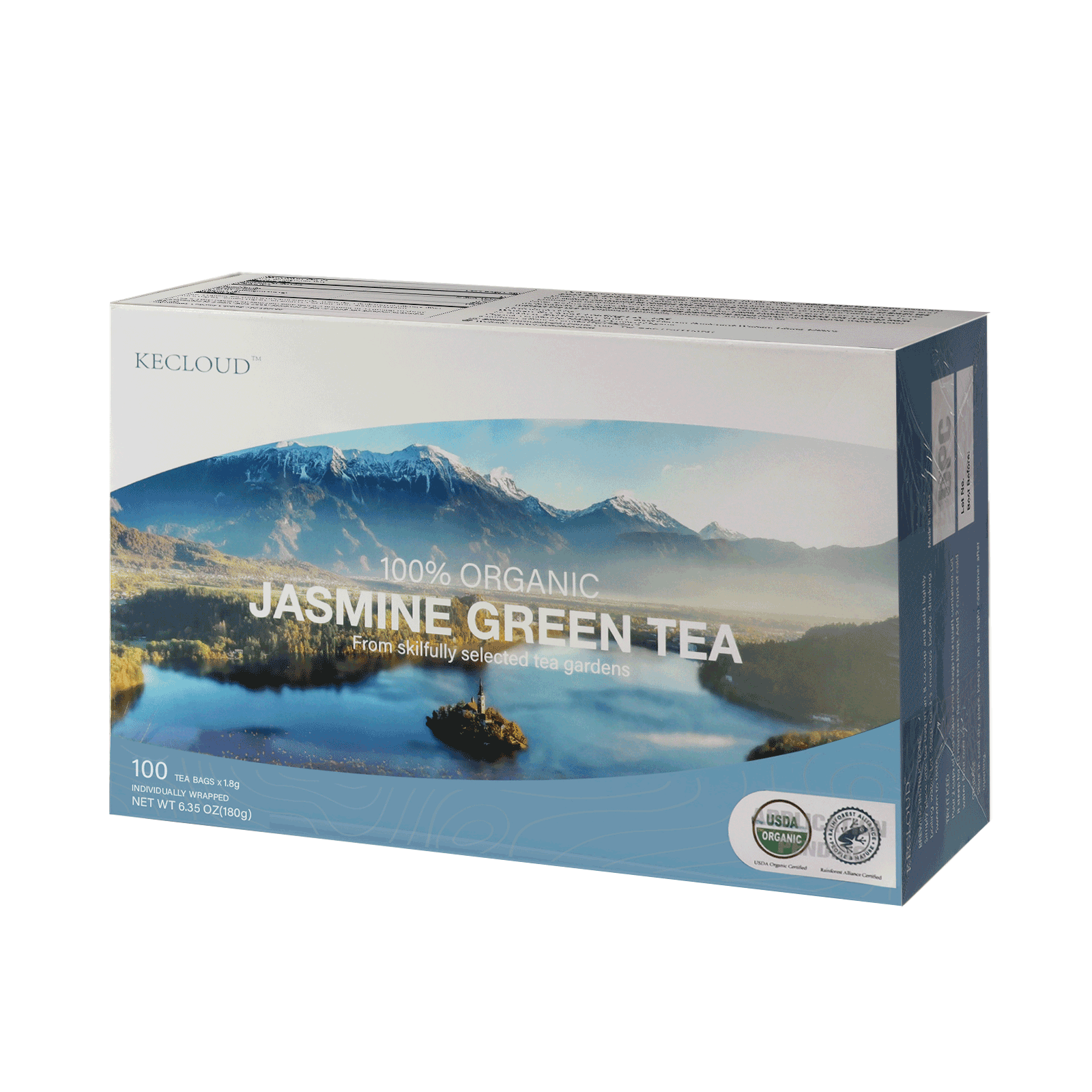 Organic Jasmine Green Tea - Box of 20/100 String & Tag Tea Bags