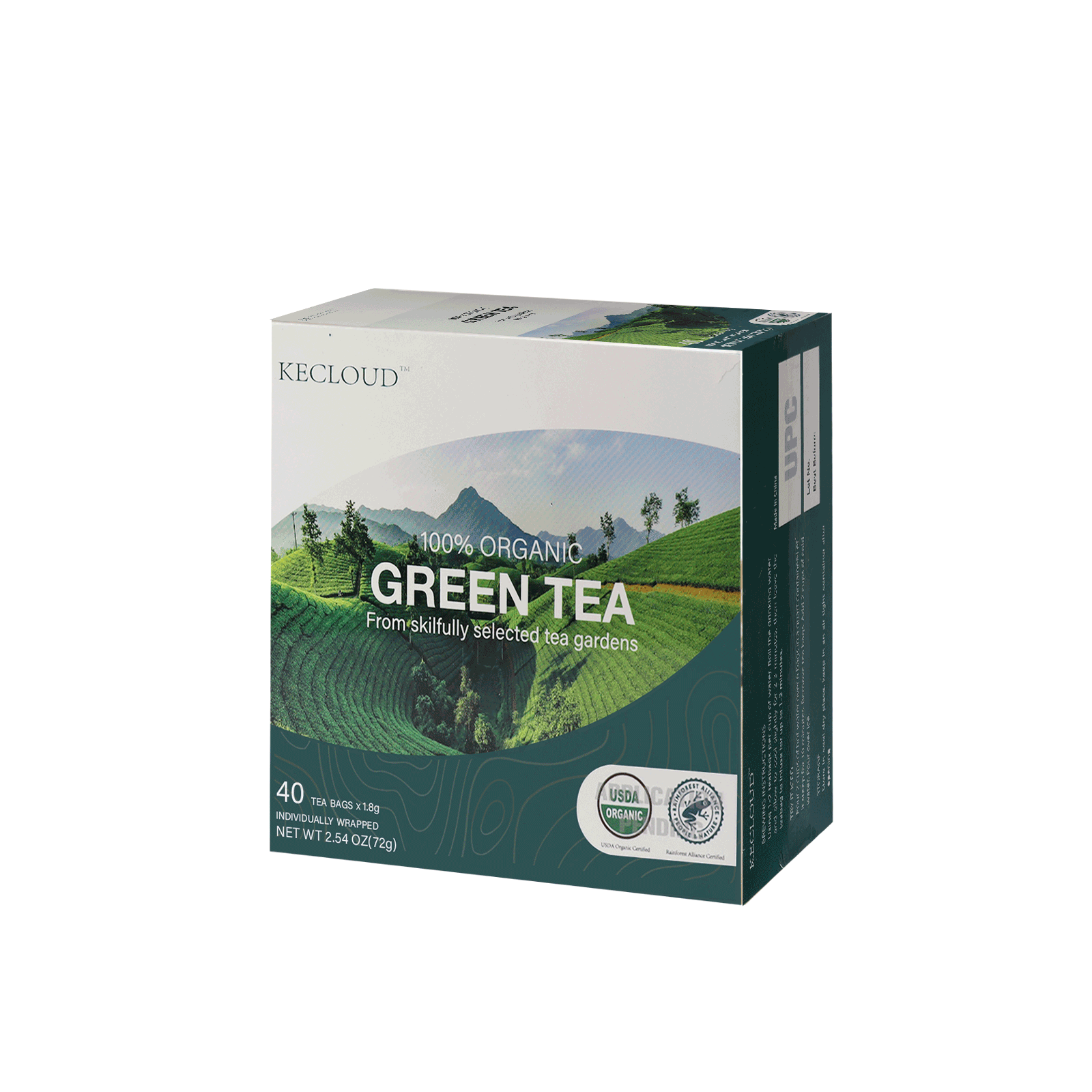 Organic Green Tea - Box of 20/40 String & Tag Tea Bags